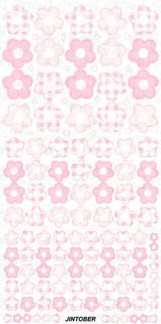 [Simple Flowers] Pink Gingham $3.00 USD