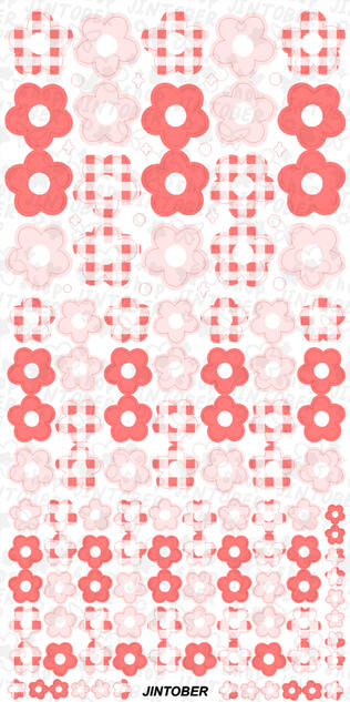 [Simple Flowers] Red Gingham $3.00 USD