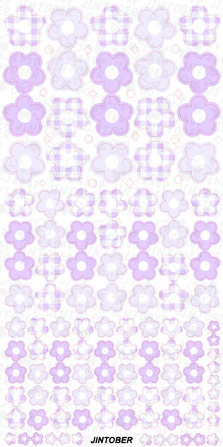 [Simple Flowers] Purple Gingham $3.00 USD