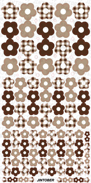 [Simple Flowers] Brown Gingham $3.00 USD