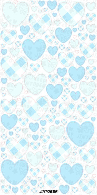 [Simple Hearts] Blue Gingham $3.00 USD