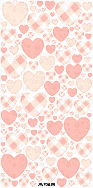 [Simple Hearts] Peach Gingham $3.00 USD