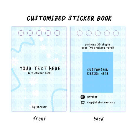 Customized Sticker Book Cover Customized Sticker Book Cover