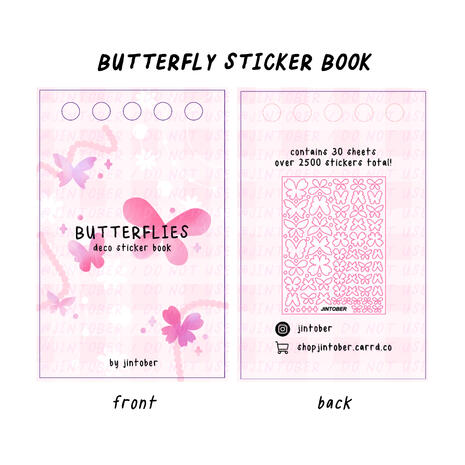 Butterfly Sticker Book Cover Butterfly Sticker Book Cover