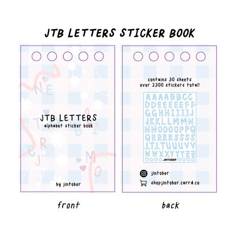JTB Letters Sticker Book JTB Letters Sticker Book